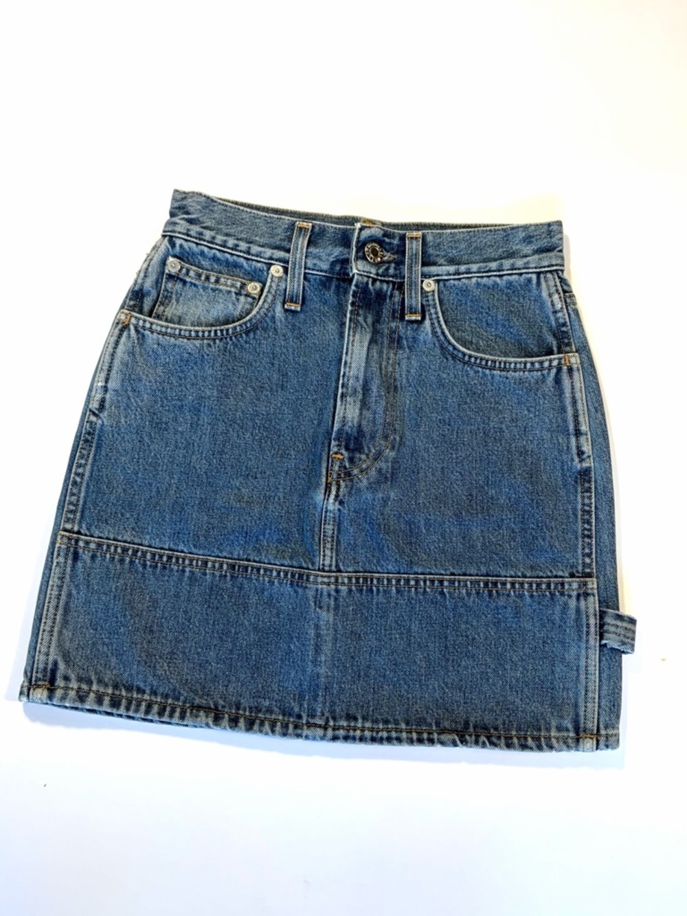 Helmut Lang Blue Denim Mini Skirt